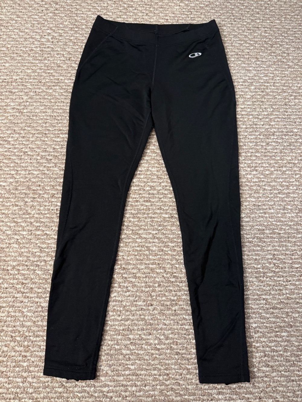 Icebreaker insulated running tights - ankle zip - stretchy wool - Women's Small